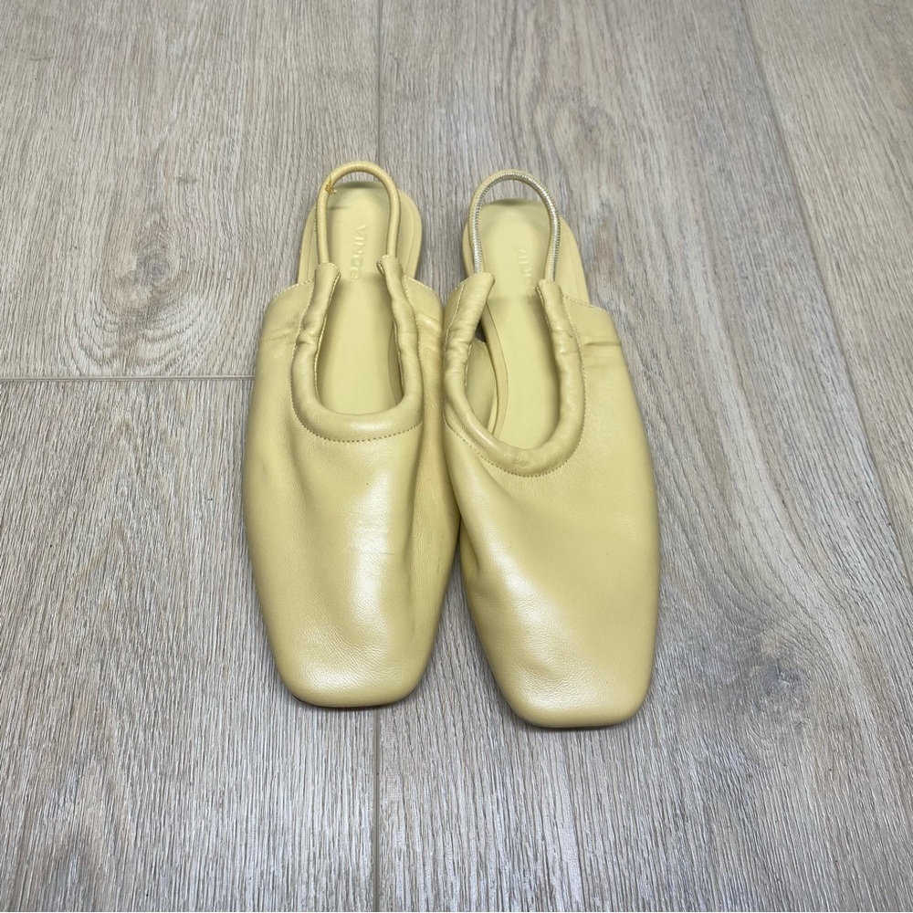 Vince. Cadya Sling Back Flats Women’s 9 in Mellow Yellow